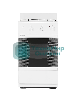 Плита комбинированная Flama CK 2202 W белый, конфорок 2 шт, духовка 30 л, 50 см x 85 см x 38 см
