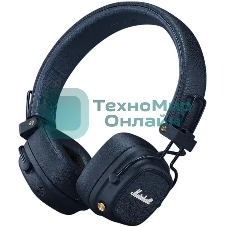 Беспроводные/проводные наушники Marshall Major V синий, накладные, Bluetooth + проводной, беспроводная зарядка, до 100 ч