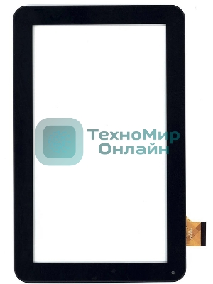 Сенсорное стекло (тачскрин) для Irbis TZ48, черное с рамкой