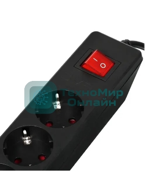 Сетевой фильтр SVEN Optima 5,0 м (6 розеток с защитными шторками) черный, цветная коробка