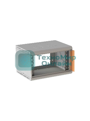 Шкаф коммутационный Suprlan (05-1093) настенный 12U 600x450 мм пер. дв. стекл направл. под закл. гайки 70 кг RAL 7035 385 мм 19 кг 500 мм