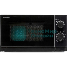 Микроволновая печь Sharp R-2000RK черный, 20 л, 800 Вт, переключатели - поворотный механизм