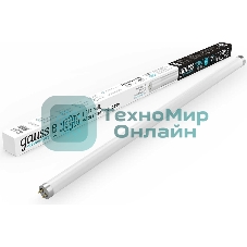 Лампа светодиодная Gauss Elementary T8 10Вт 4000К G13 780лм 600мм стекло поворотная