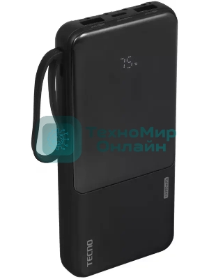 Портативный аккумулятор Tecno OnGO L101 10000mAh 12W 2.4A 2xUSB-A/USB-C черный