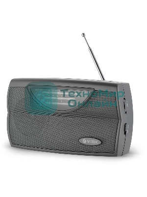 Радиоприемник Vitek VT-3591 (GY) LED индикатор Телескопическая антенна Тип батареек	UM-1