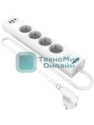 Сетевой фильтр Philips CHP8246WA/51 2м, 4 розетки, белый
