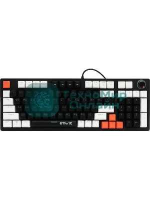 Клавиатура проводная Defender Hawk GK-418, USB, черный/белый