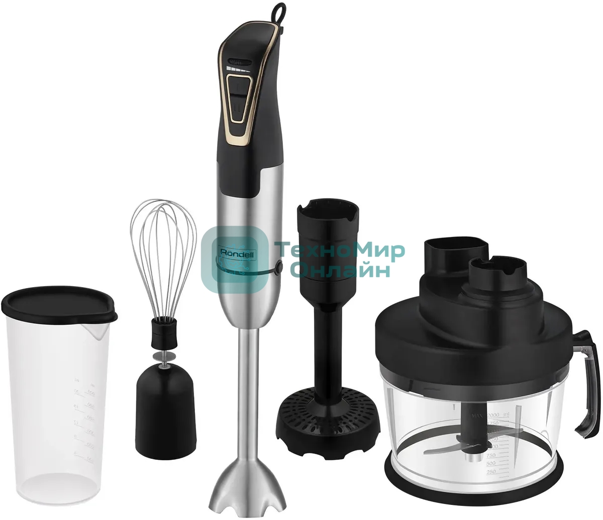 Блендер погружной Rondell RDE-1303 1800 Вт, черный/нержавеющая сталь