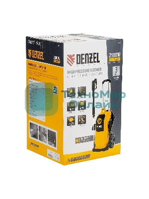 Мойка высокого давления Denzel K 70 Power, 2500 Вт, 180 бар, 600 л/ч, асинх. двиг.