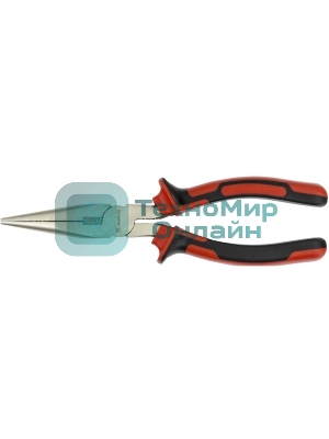 Длинногубцы Matrix NICKEL 17168 200 мм, прямые никелированные, двухкомпонентные рукоятки