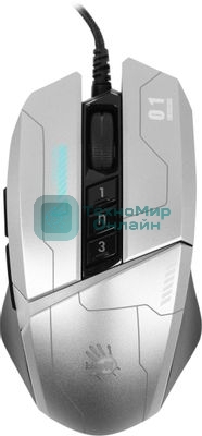 Мышь проводная A4Tech Bloody W60 Max серый/черный, 10000 dpi, USB, кнопки - 10