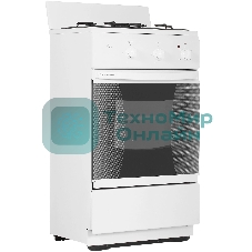 Плита комбинированная Flama CK 2202 W белый, конфорок 2 шт, духовка 30 л, 50 см x 85 см x 38 см