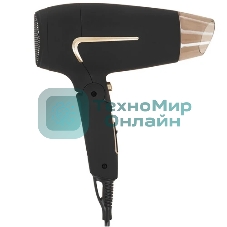 Фен Zelmer TRAVEL ZHD8321 черный/золотистый, 1600 Вт, компактный