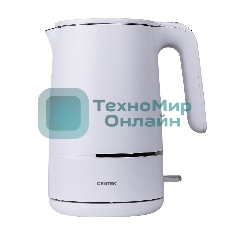 Чайник электрический Centek CT-1012 (белый) 1.5л, 2200 Вт, двойные стенки, бесшовная колба, эффект термоса