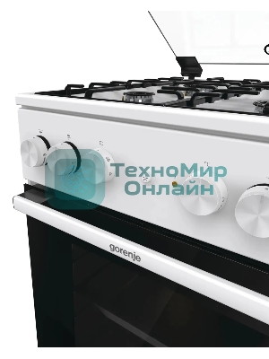Плита комбинированная Gorenje GK5A21WH белый, конфорок 4 газовых, духовка 68 л, 50 см x 85 см x 59.4 см