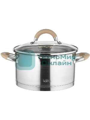 Кастрюля LARA LR02-342 Берлин 3,1 л 20x11 см нержавеющая сталь, с крышкой
