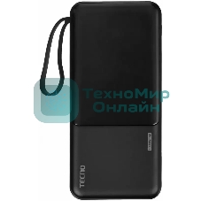 Портативный аккумулятор Tecno OnGO L101 10000mAh 12W 2.4A 2xUSB-A/USB-C черный
