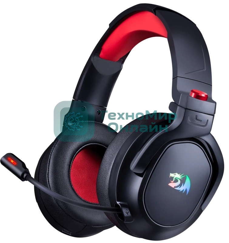 Гарнитура Redragon Nomen чёрный-красный, беспроводная + проводная, радиоканал, до 56 ч, подсветка