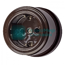 Розетка Bironi B1-101-02 с заземлением, керамика, Лизетта коричневый