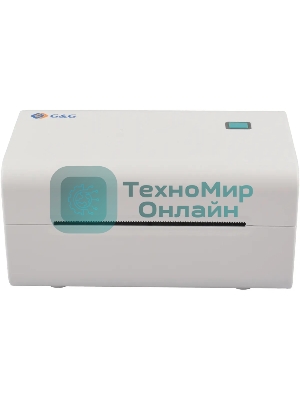 Принтер наклеек G&G GG-D420 стационарный, прямая термопечать, 203 dpi, 152 мм/сек, USB, белый