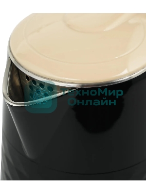 Чайник электрический Centek CT-0025 черный металл 1.8л, 1800W, двойные стенки, кнопка вкл. на ручке