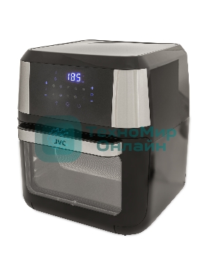 Аэрогриль JVC JK-MB060 черный, 2000 Вт, 12 л, сенсор, 9 программ