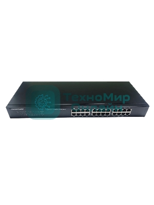 Коммутатор неуправляемый NEOMAX NMS-124P-1000-SR, 24 порта 1000 Mbps, металл Rack