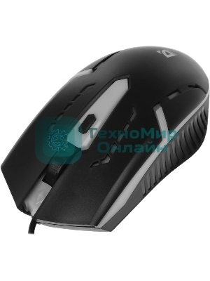 Мышь проводная Defender Flash MB-600L черный, 1200 dpi, USB, кнопки - 4