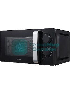 Микроволновая печь Vitek VT-MW1020 черный, 20 л, 700 Вт, переключатели — поворотный механизм