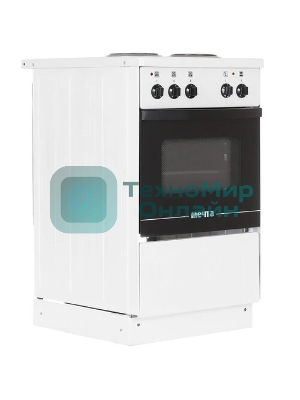 Плита электрическая Мечта 341Т белый, конфорок 3 электрических, духовка 49 л, 50 см x 85 см x 60 см