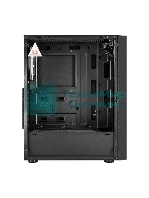 Компьютерный корпус Miditower ExeGate EVO-9211-800NPX (ATX, БП 800NPX с вент. 12см, с окном, 2хUSB+1хUSB3.0, HD аудио, черный, 1 вент. с RGb подсветкой)