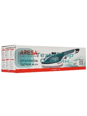 Отпариватель Aresa AR-2304 бирюзовый, 1000 Вт, 25 г/мин, 90 мл