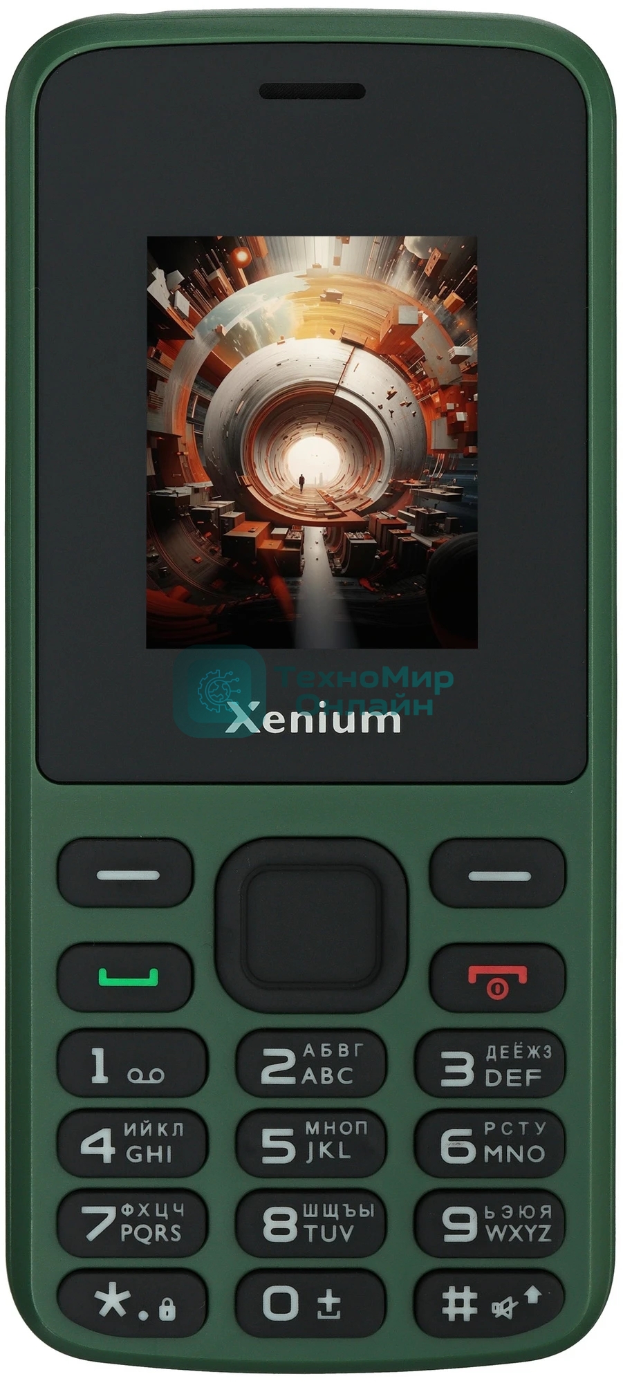 Мобильный телефон Xenium X175 зеленый моноблок 1.77