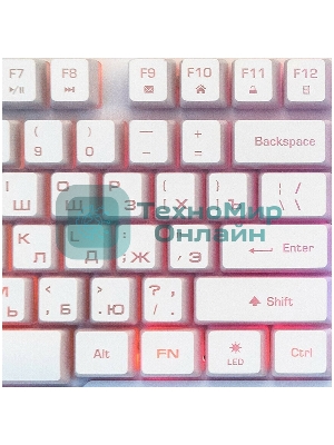 Комплект клавиатура+мышь Nakatomi KMG-2305U проводной, USB, 1600 DPI, белый