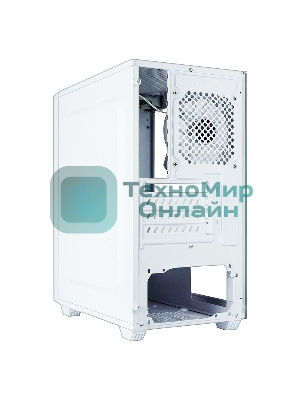 Корпус Ginzzu CL640 mATX FAN 4*12FRGb передняя панель Сетка Белый