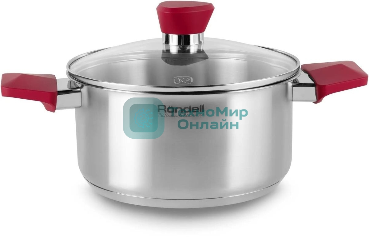 Кастрюля Rondell Strike RDS-813, 2л, 18см, с крышкой, сталь