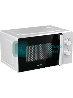 Микроволновая печь Gorenje MO20E1WH белый, 20 л, 800 Вт, переключатели - поворотный механизм
