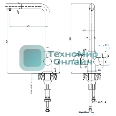 Кухонный смеситель GranFest Quarz GF-Z-5421, Г-образный, кран под фильтрованную воду, серый