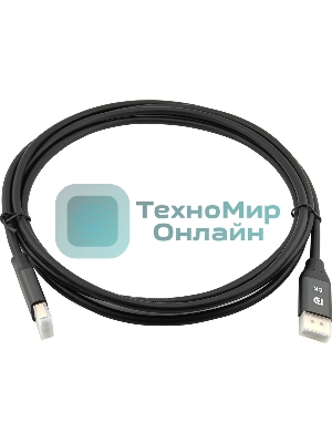 Кабель аудио-видео Cactus CS-DP-DP-1.4-3 DisplayPort (m)/DisplayPort (m) 3м. позолоч.конт. черный