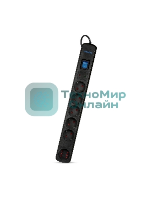 Сетевой фильтр Smartbuy (SBSP-30K-Pro) - 6 роз х3,0 м - черный