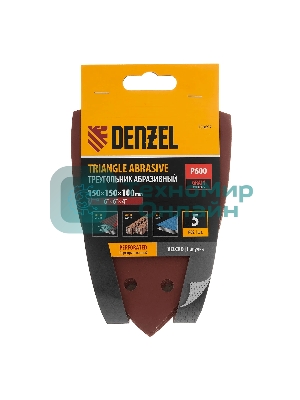 Треугольник абразивный Denzel на ворc. подложке под 