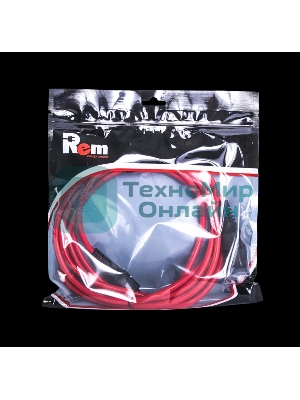 Шнур питания с фиксатором REM IEC 60320 C19/IEC 60320 C20, 16 А/250 В (3 1,5), 3 м, красный R-16-Cord-C19-C20-3-Red