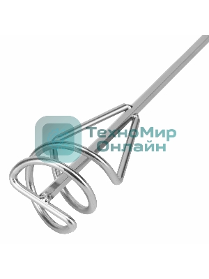 Миксер Сибртех из оцинкованной стали, D 60 мм, L 400 мм,д ля красок и штукатурных смесей