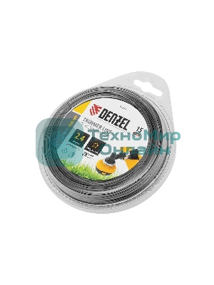 Леска для триммера Denzel двухкомпонентная звезда, 2,4мм х 15м, блистер EXTRA CORD