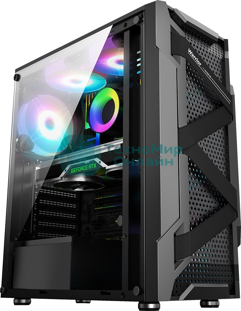 Компьютерный корпус ALSEYE Warrior-B Mini-ITX/Micro ATX/ATX, USB 2.0*2+HD Audio+USB 3.0*1, 