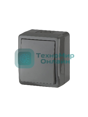 Выключатель ЭРА 11-1401-03 IP54, 10АХ-250В, ОУ, Эксперт, серый (16/160/2560)
