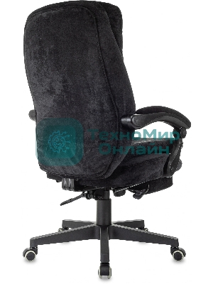 Кресло руководителя Бюрократ T-9950MSG-F Fabric черный Light-20, крестов. пластик, подст. для ног