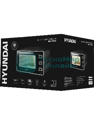 Мини-печь Hyundai MIO-HY093 28 л, 1600 Вт, черный