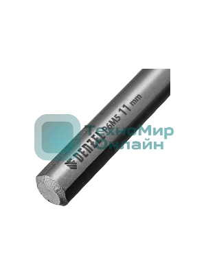 Сверло спиральное по металлу Denzel 11 х 195 мм, Р6М5, Golden Tip, удлиненное