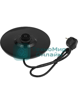 Чайник электрический Centek CT-0025 черный металл 1.8л, 1800W, двойные стенки, кнопка вкл. на ручке